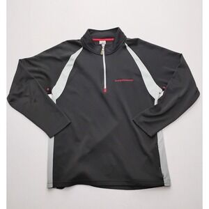 Alo CoolFit Quarter Zip Camero Logo Black Vented Mens Size XL
